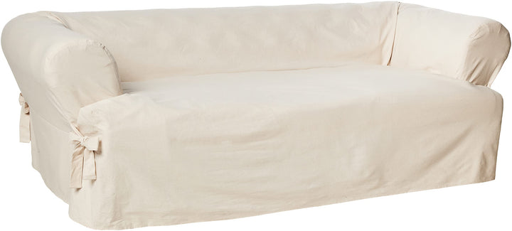 SureFit Heavyweight Cotton Duck T-Cushion a Slipcovers Heavyweight Cotton Natural