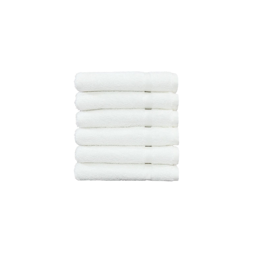 Linum Home Textiles 100% Turkish Cotton Denzi Washcloths Set of 6 White