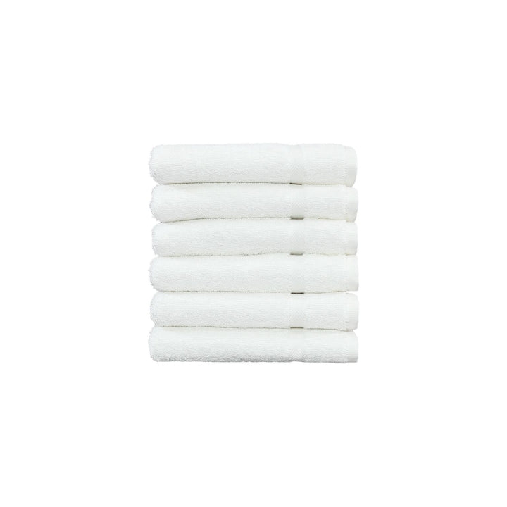 Linum Home Textiles 100% Turkish Cotton Denzi Washcloths Set of 6 White