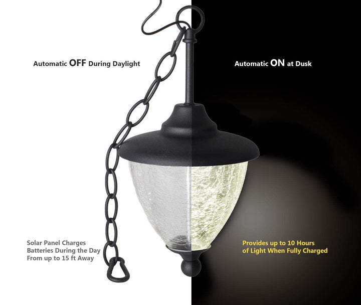 Classy Caps HL152 Eclipse Solar Hanging Chandelier for Gazebo Pergola & Porch - Diamond Home USA