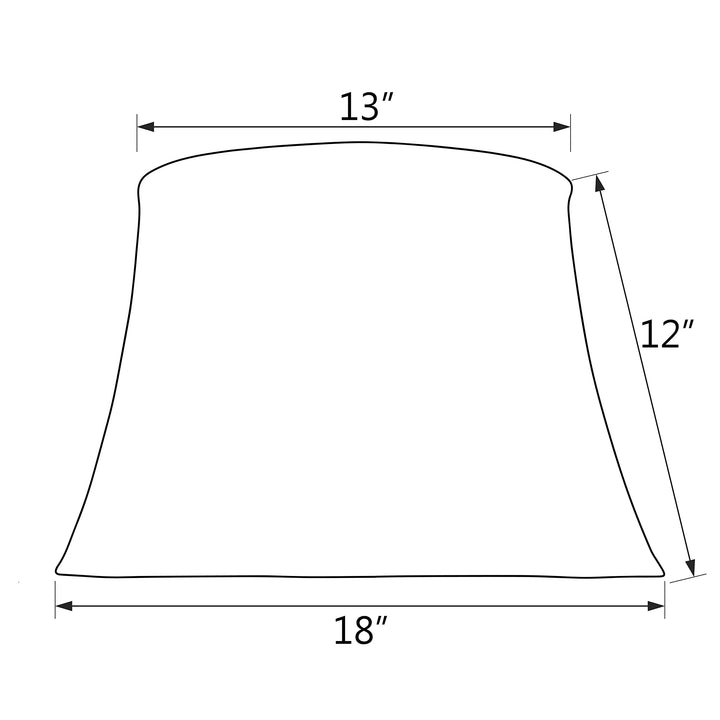 Aspen Creative 30121 Transitional ell Shape Spider Construction Lamp Shade in - Diamond Home USA