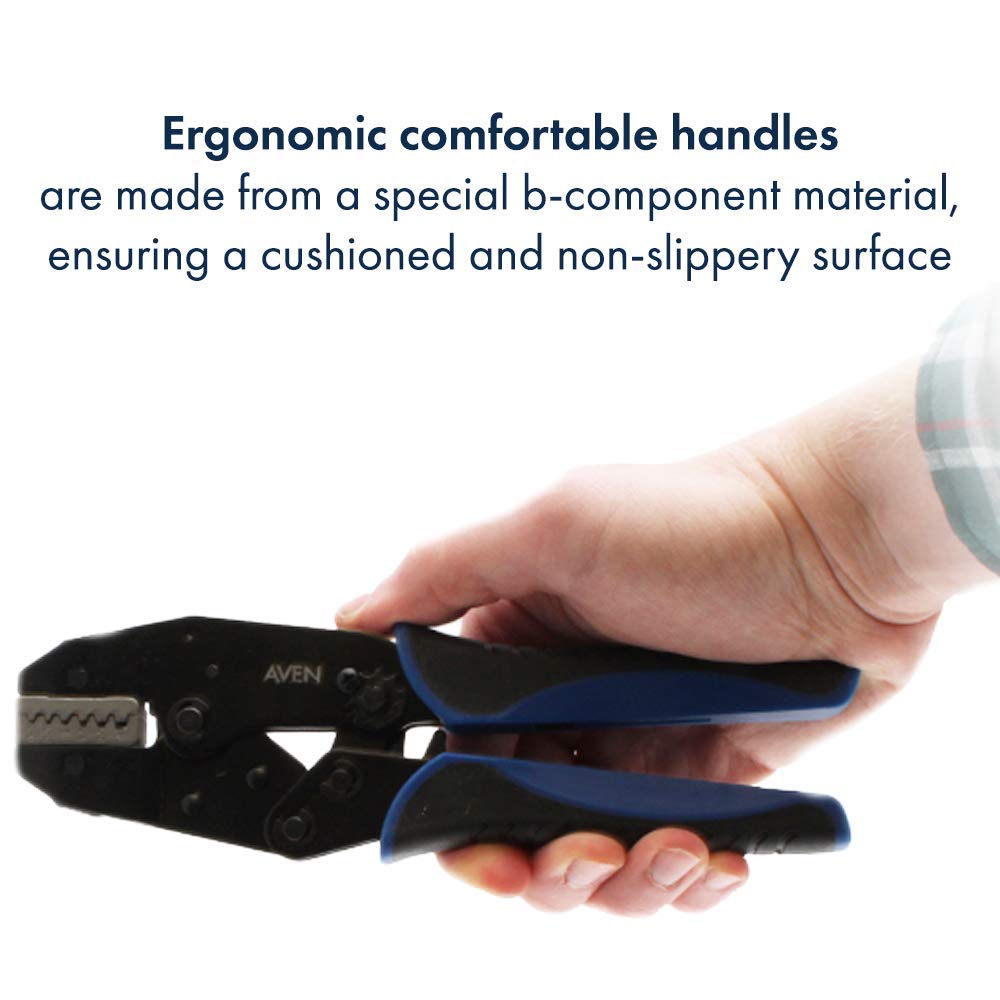 Aven 10178 12-22 AWG Crimping Tool for Wire Ferrules - Diamond Home USA