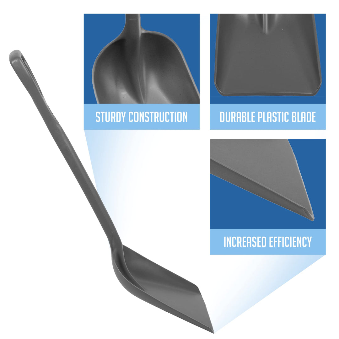 Remco 698188 Shovel One-Piece 11" PP Gray - Diamond Home USA