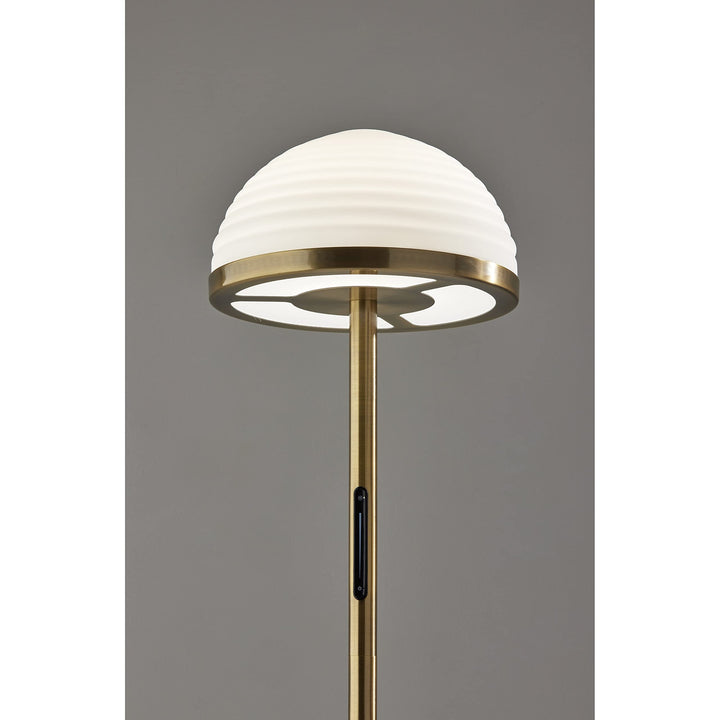 Led Floor Lamp W. Smart Switch rass ohemian Eclectic Glam Mid-Century Modern - Diamond Home USA