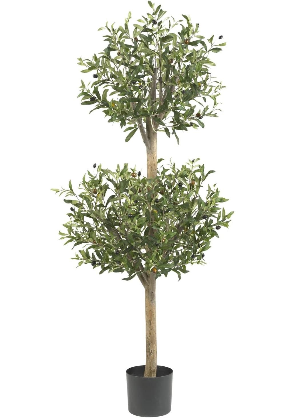Nearly Natural 5309 Olive Double Topiary Silk Tree 4.5-Feet Green