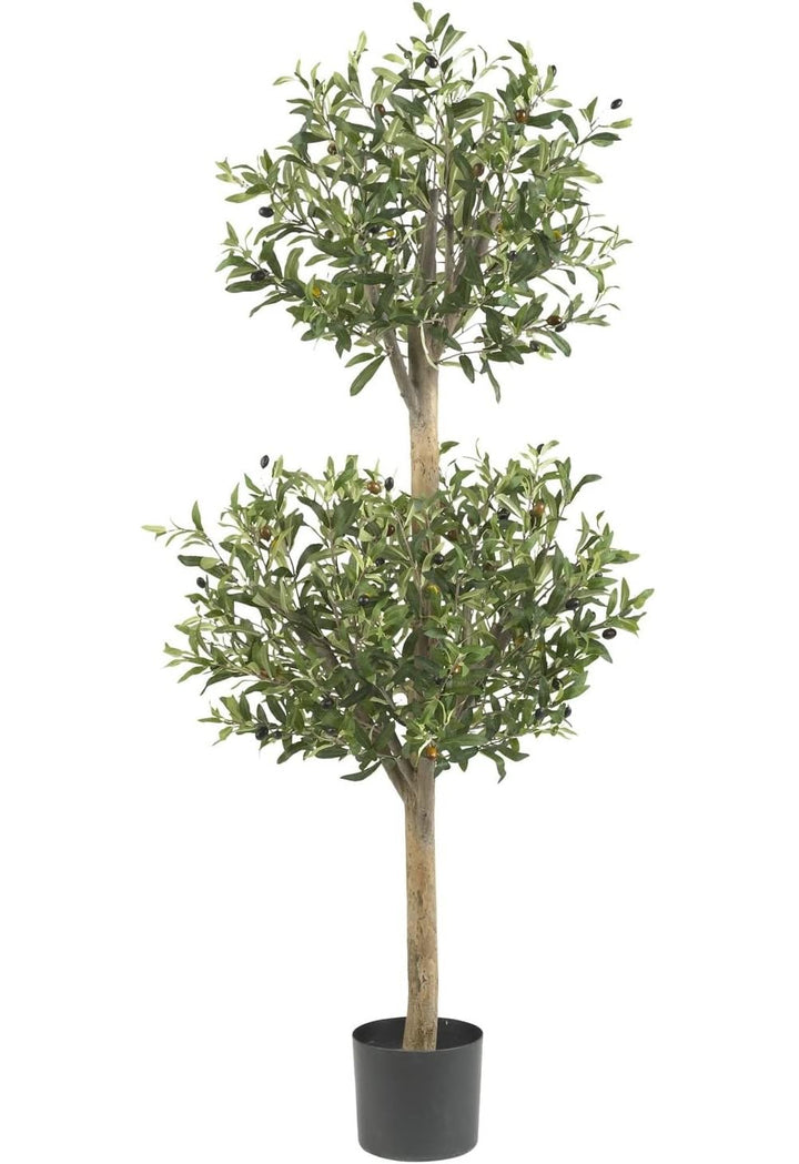 Nearly Natural 5309 Olive Double Topiary Silk Tree 4.5-Feet Green