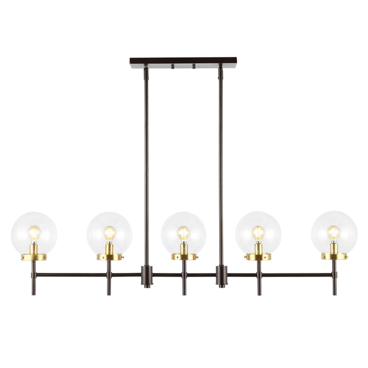 Home Lighting Collection 45" Modern Contemporary (5-Bulb) W X 6" D 43" H Brown - Diamond Home USA