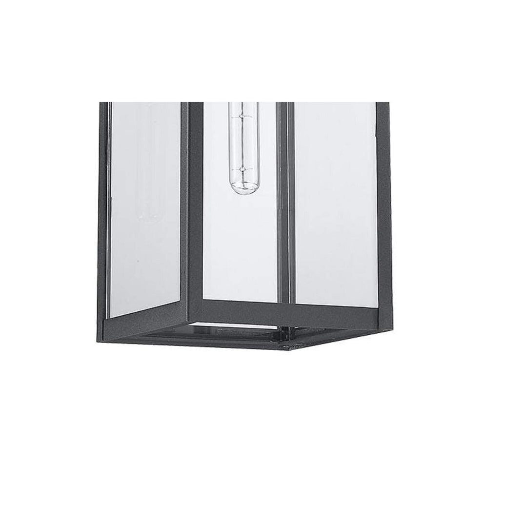 Clear Glass Outdoor Hanging Black Light Modern Contemporary Aluminum - Diamond Home USA