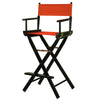 Casual Home Black Frame/Orange Canvas 30" Bar Height Directors-Chairs