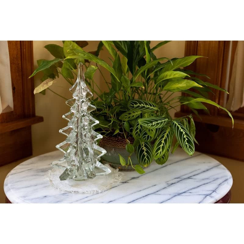 Mouth Blown Art Glass 12" Christmas Tree Medium Clear - Diamond Home USA