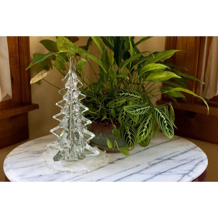 Mouth Blown Art Glass 12" Christmas Tree Medium Clear - Diamond Home USA