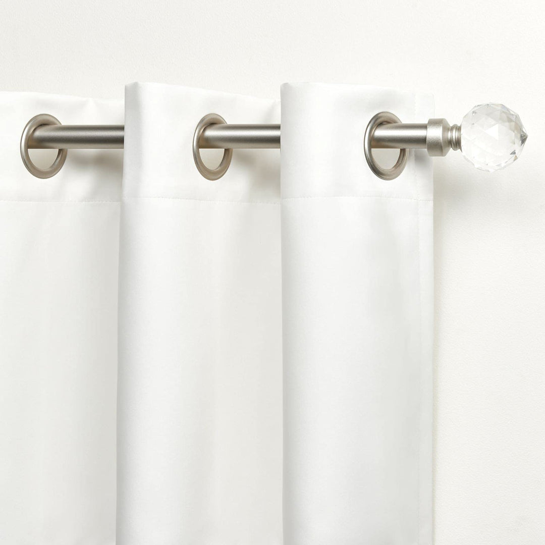 Exclusive Home Sateen Twill Woven Room Darkening Blackout Grommet Top Valance Vanilla - Diamond Home USA