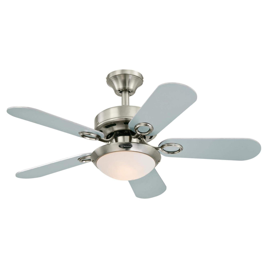 Westinghouse 7230300 Cassidy Indoor Ceiling Fan with Light 36 Inch Brushed - Diamond Home USA