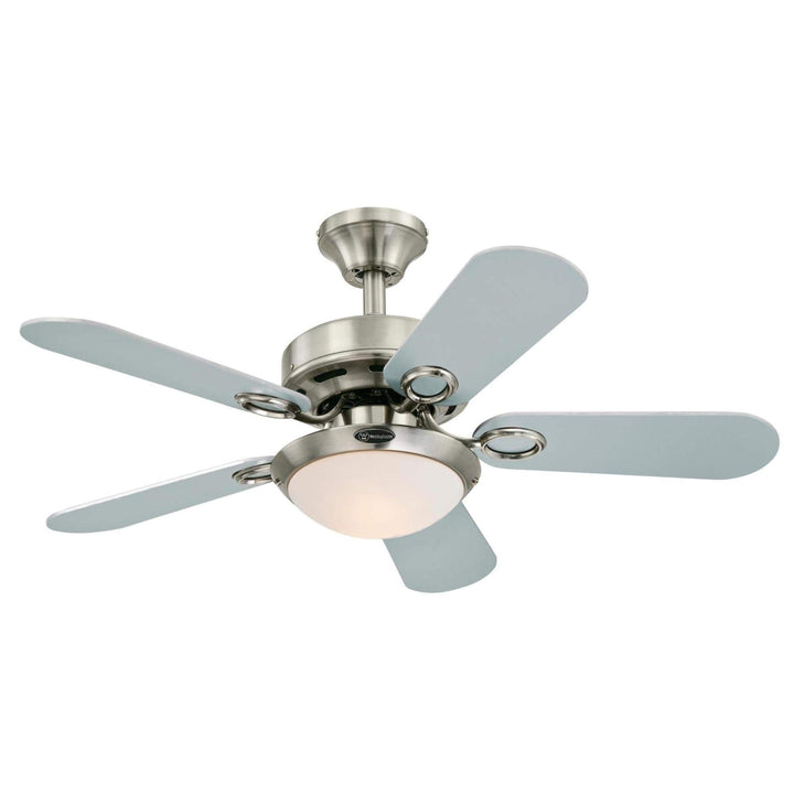 Westinghouse 7230300 Cassidy Indoor Ceiling Fan with Light 36 Inch Brushed - Diamond Home USA