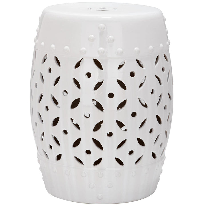 Safavieh ACS4510A Lattice Coin Ceramic Decorative Garden Stool 0 White