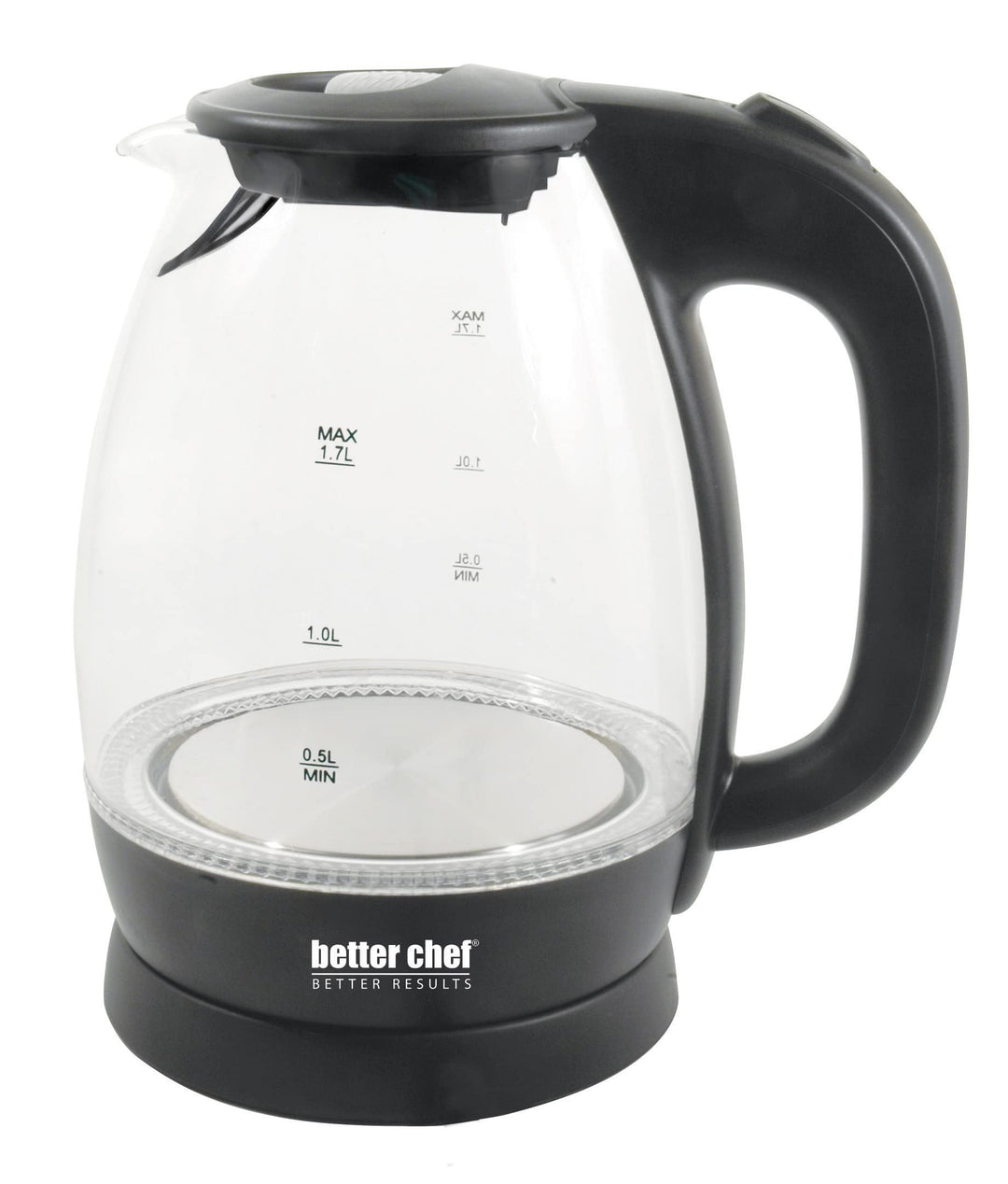Better Chef Cordless Electric Glass Kettle|7-Cup Borosilicate Glass|LED