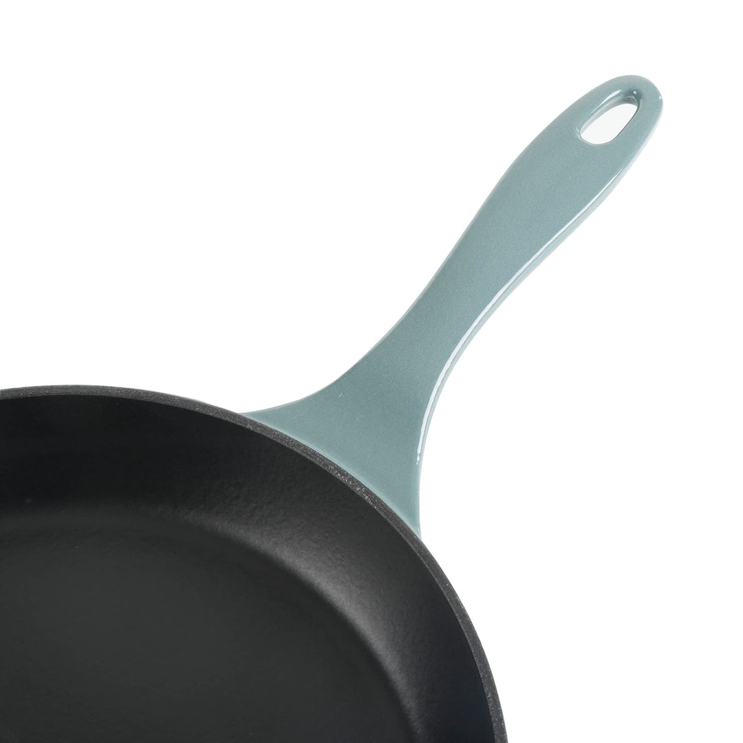 11in Enameled Cast Iron Skillet in Green - Diamond Home USA