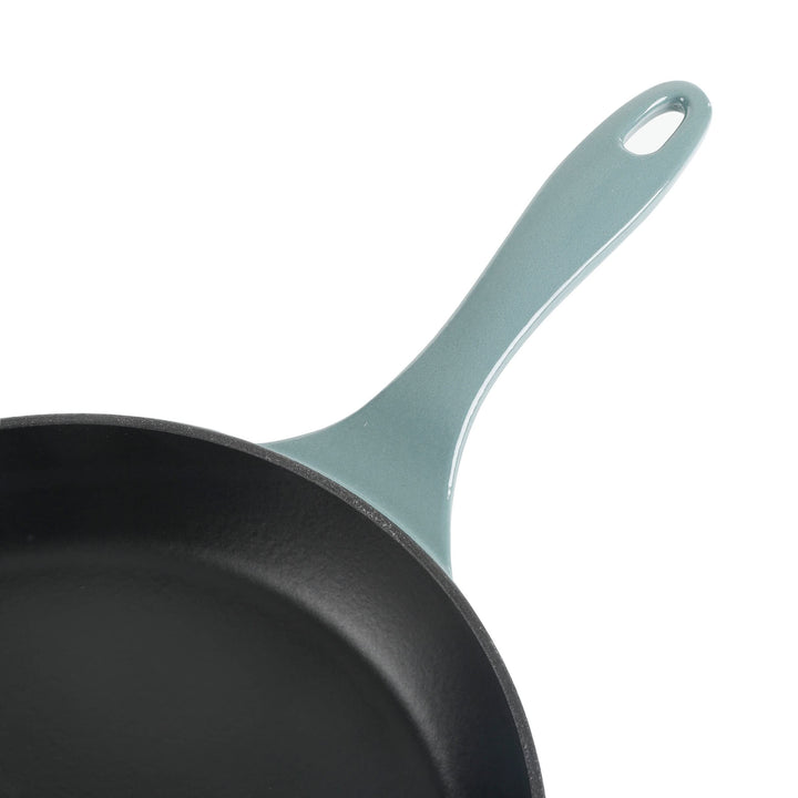 11in Enameled Cast Iron Skillet in Green - Diamond Home USA