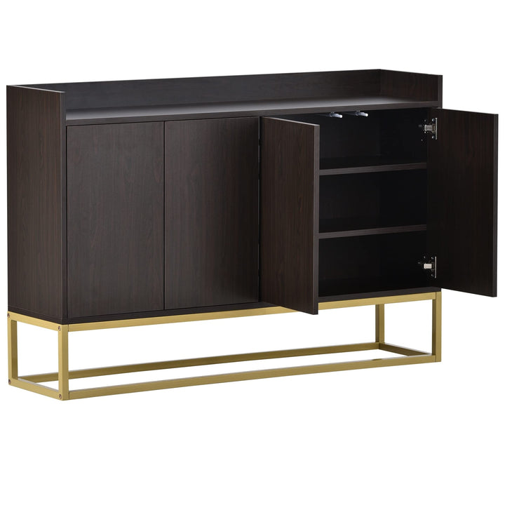 Modern Sideboard Buffet Cabinet with Large Storage Space Brown Contemporary Wood - Diamond Home USA