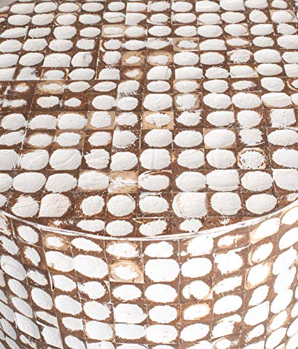 East at Main Simon end table White - Diamond Home USA