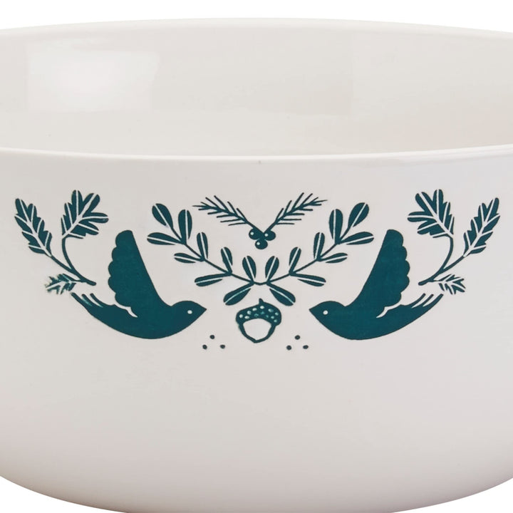 Gallery Winter Forest 2pc Serving Bowl Set Green Holiday Traditional Round - Diamond Home USA