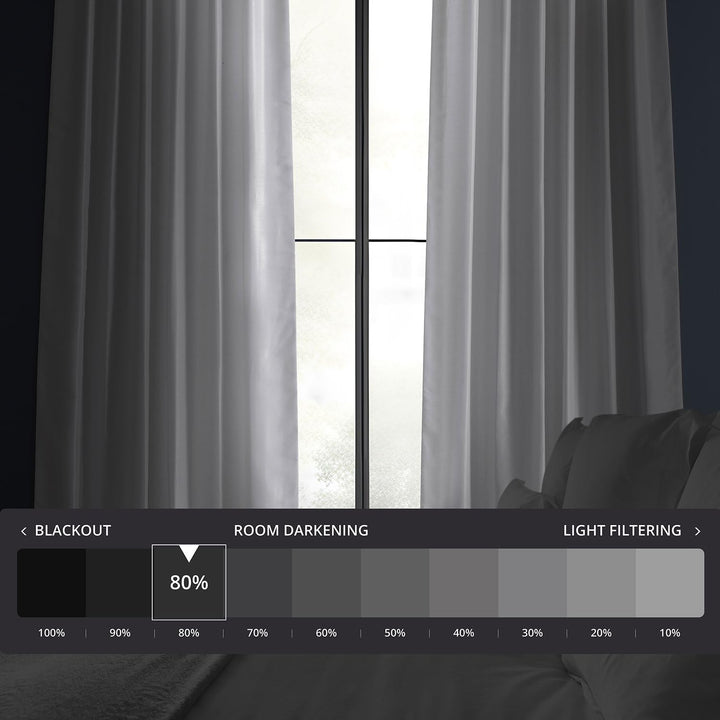 Exclusive Fabrics Textured Faux Dupioni Silk Thermal Blackout Curtains (1 Panel)