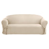 SureFit Cotton Duck Canvas Sofa Slipcovers Sofa Cover Cotton Solid One Piece Natural