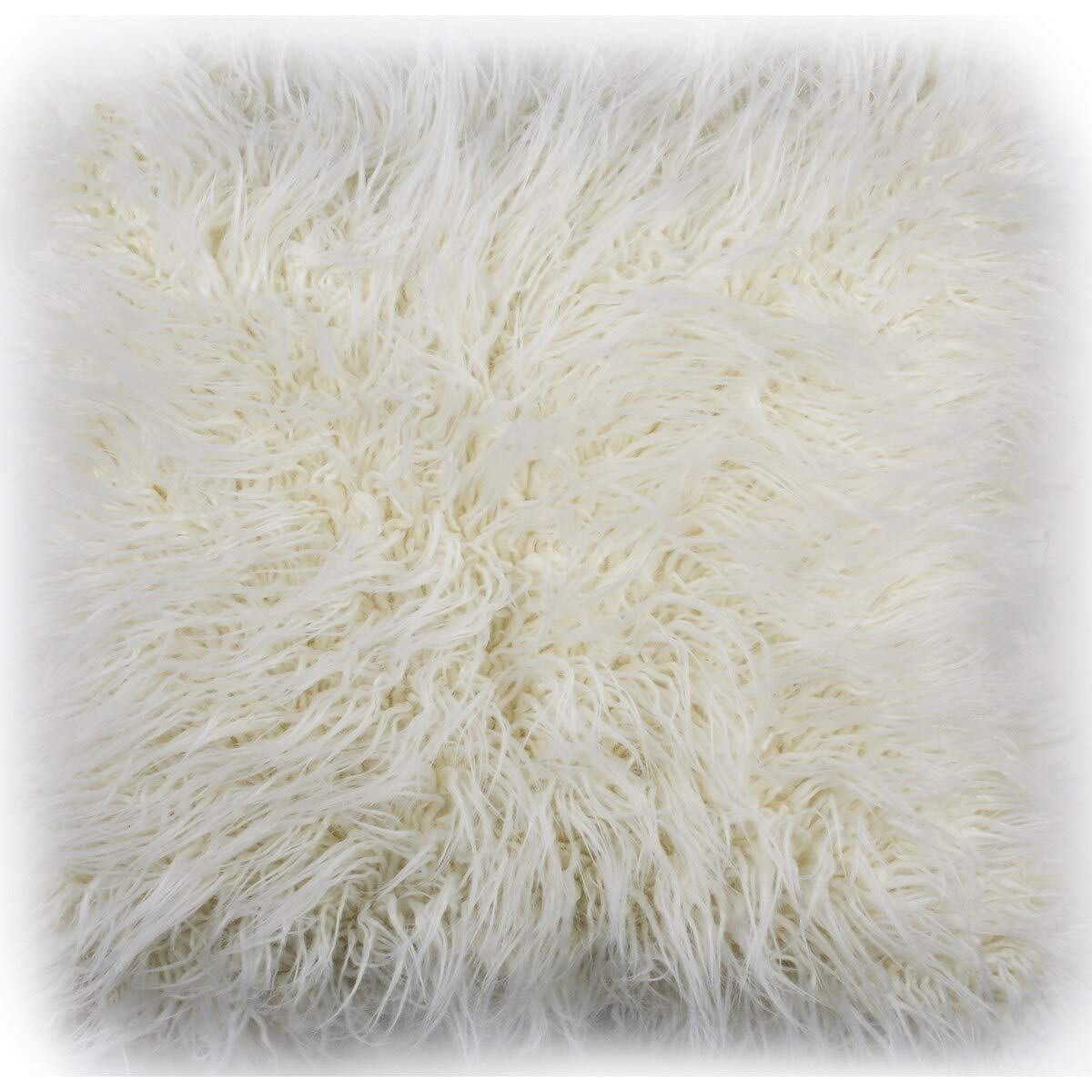 Flokati Ivory 20-inch Pillow Textured Casual Farmhouse Modern Contemporary