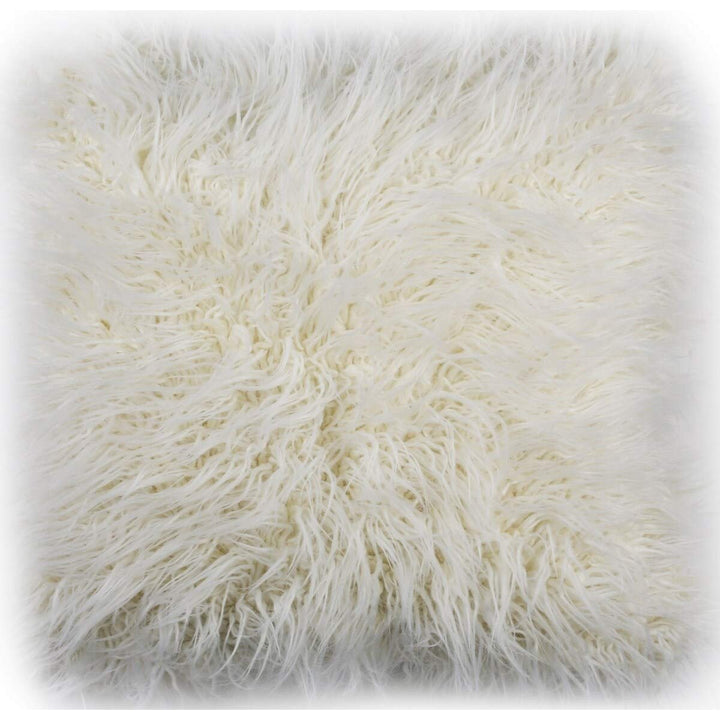Flokati Ivory 20-inch Pillow Textured Casual Farmhouse Modern Contemporary