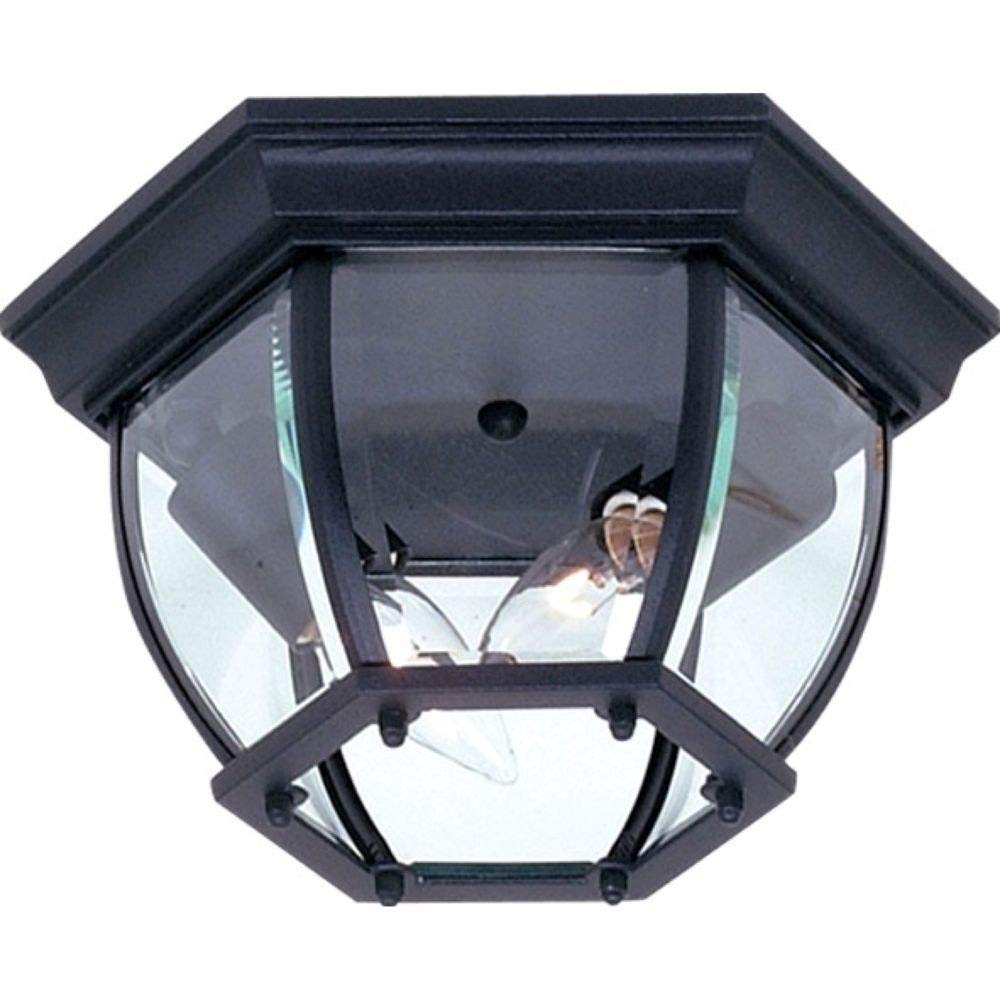 Artcraft Lighting Classico Outdoor Hexagonal Ceiling Mount Black - Diamond Home USA
