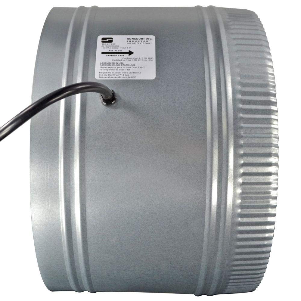 Inductor 12 in. Corded In-Line Duct Fan - Diamond Home USA