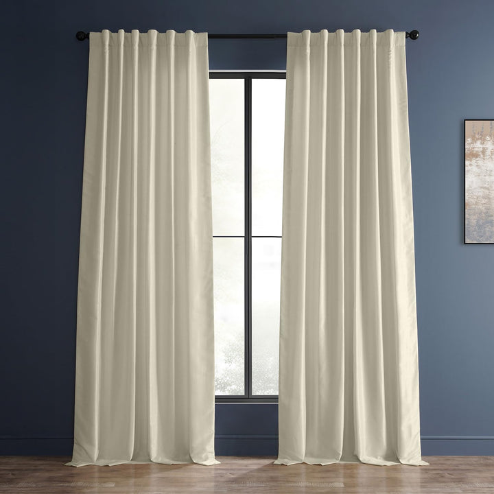 HPD Half Price Drapes Room Darkening Curtains for Bedroom Vintage Textured 50 X 96 - Off White
