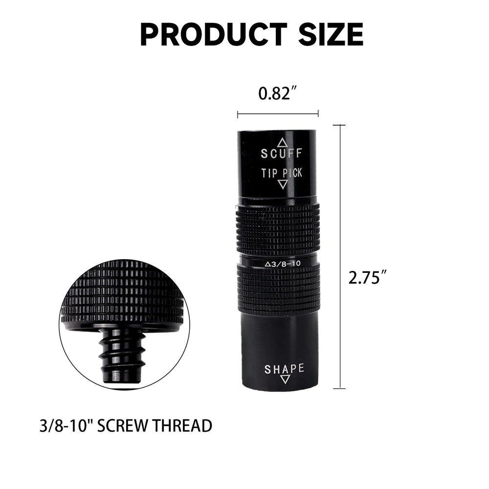 Billiard Pool Cue Stick Tip Scuffer/Shaper/Aerator Tool with 3/8x10 Joint - Diamond Home USA