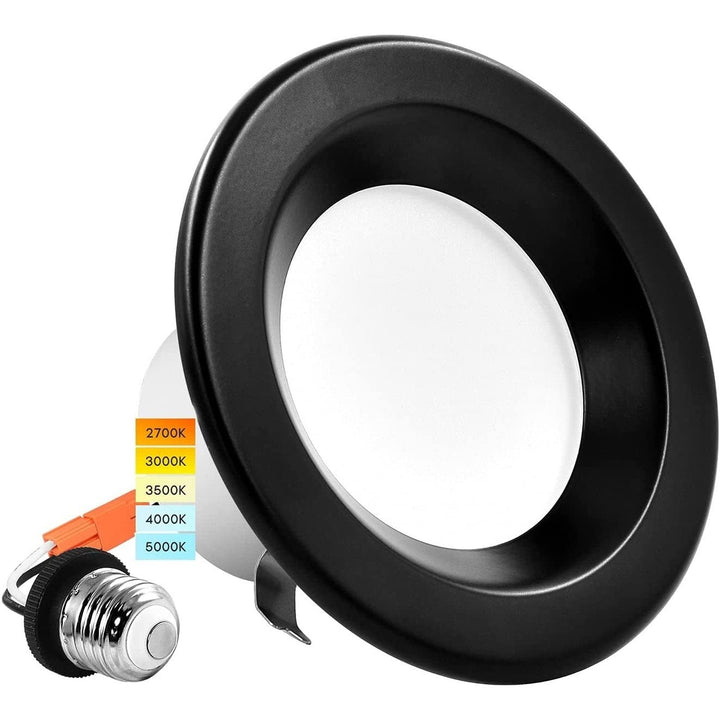 4" Led Recessed Can Lights 10w=60w 5 Color Selectable Dimmable Retrofit