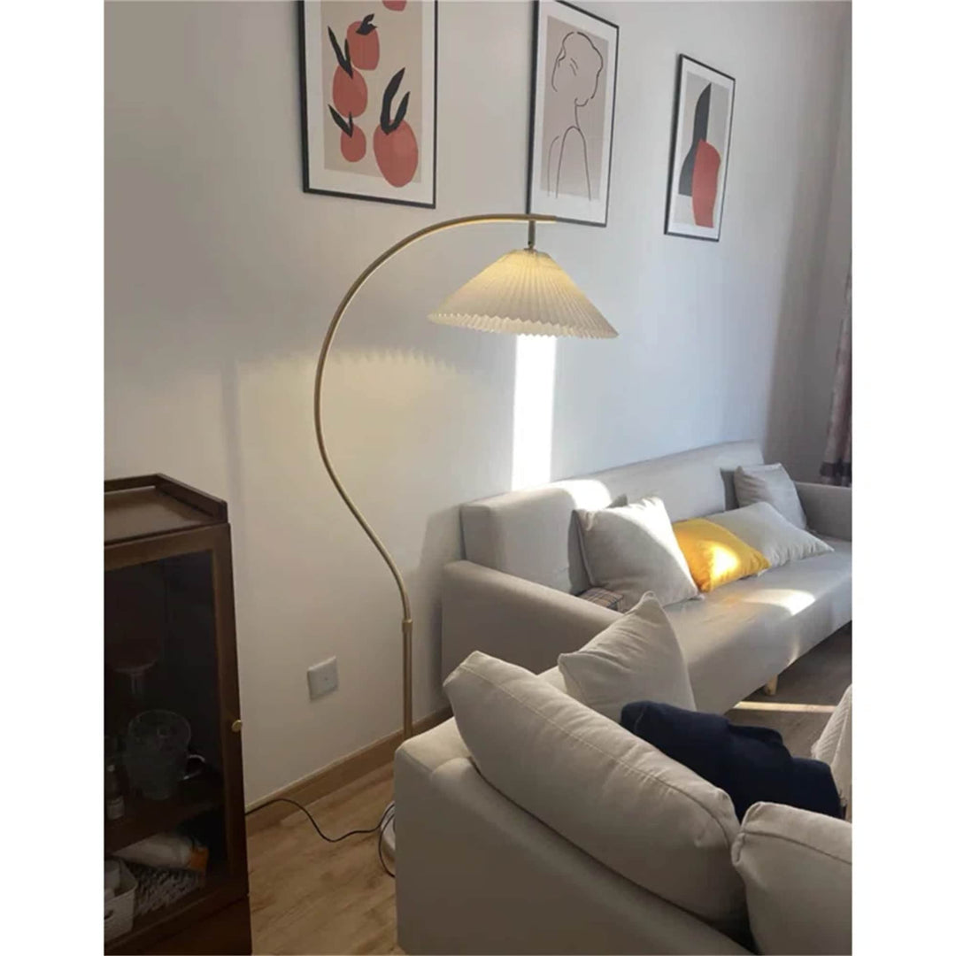 63 Inches Arched Floor Lamp for Bedrooms and Living Rooms Beige Modern - Diamond Home USA