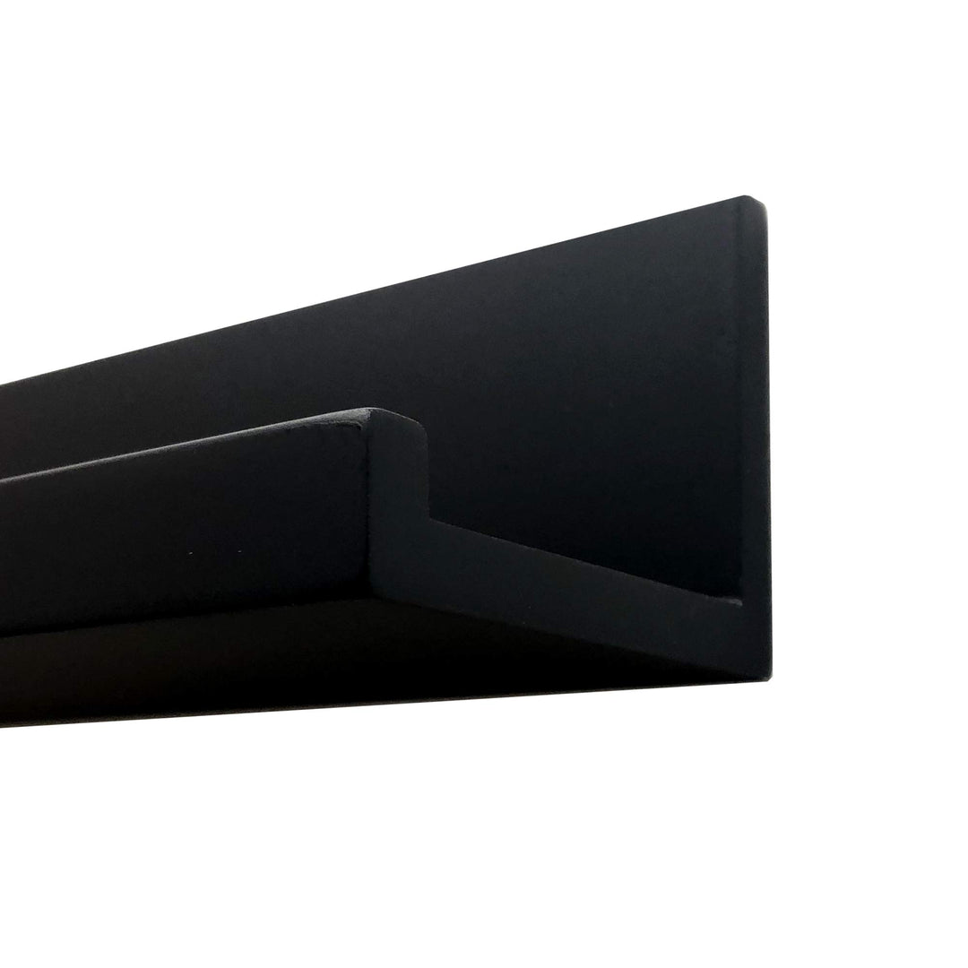 InPlace Shelving 47.24" W x 4.5" D x 3.5" H Black Picture Ledge Shelf 9602060E - Diamond Home USA