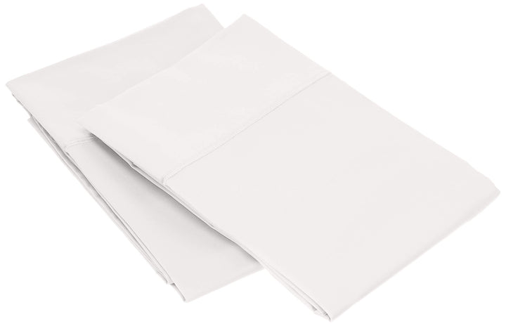 Charisma 310 Thread Count Classic Solid Cotton Sateen King Pillowcase Pair White - King