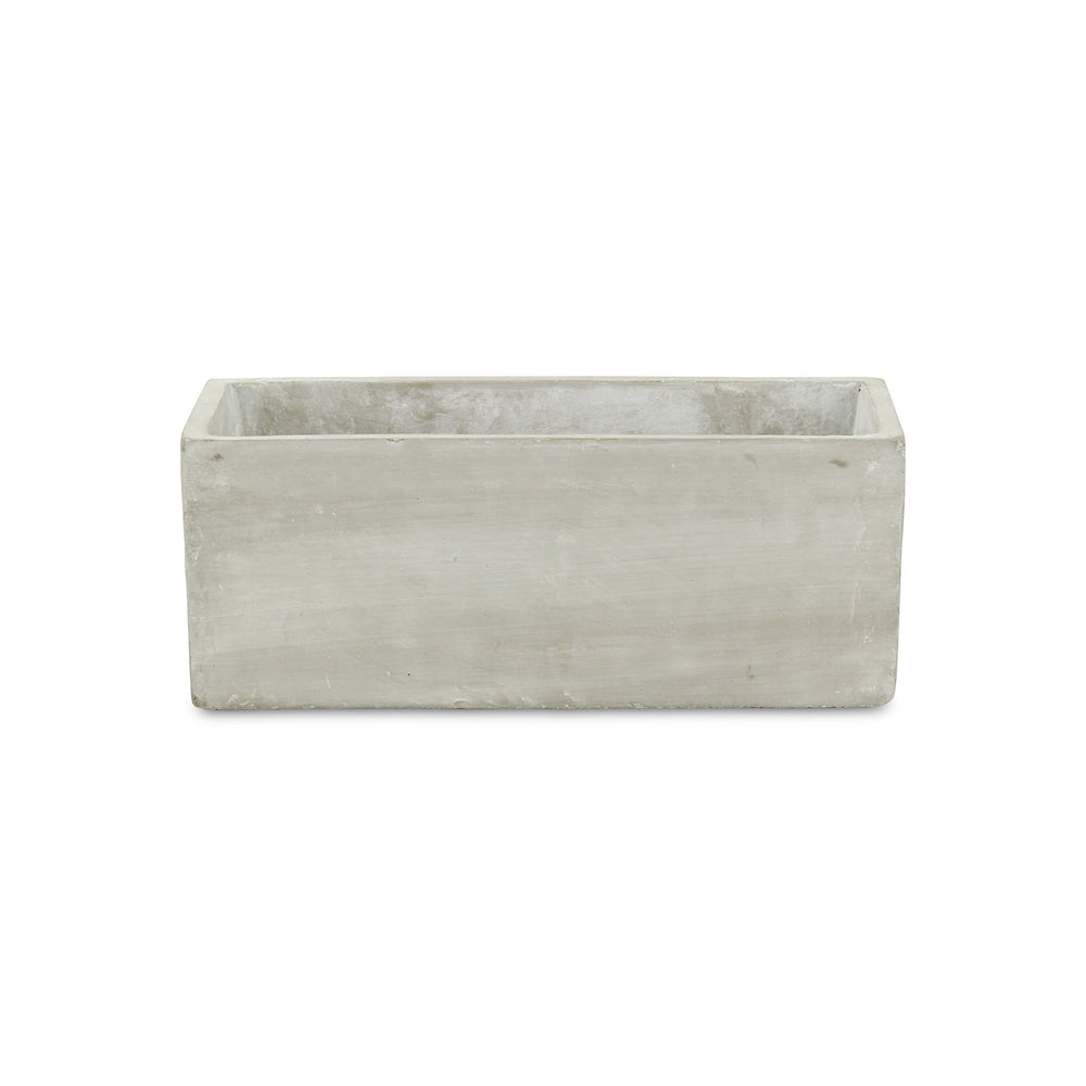 Urbanstone Gray Cement Rectangular Planter Grey Modern Contemporary Handmade - Diamond Home USA