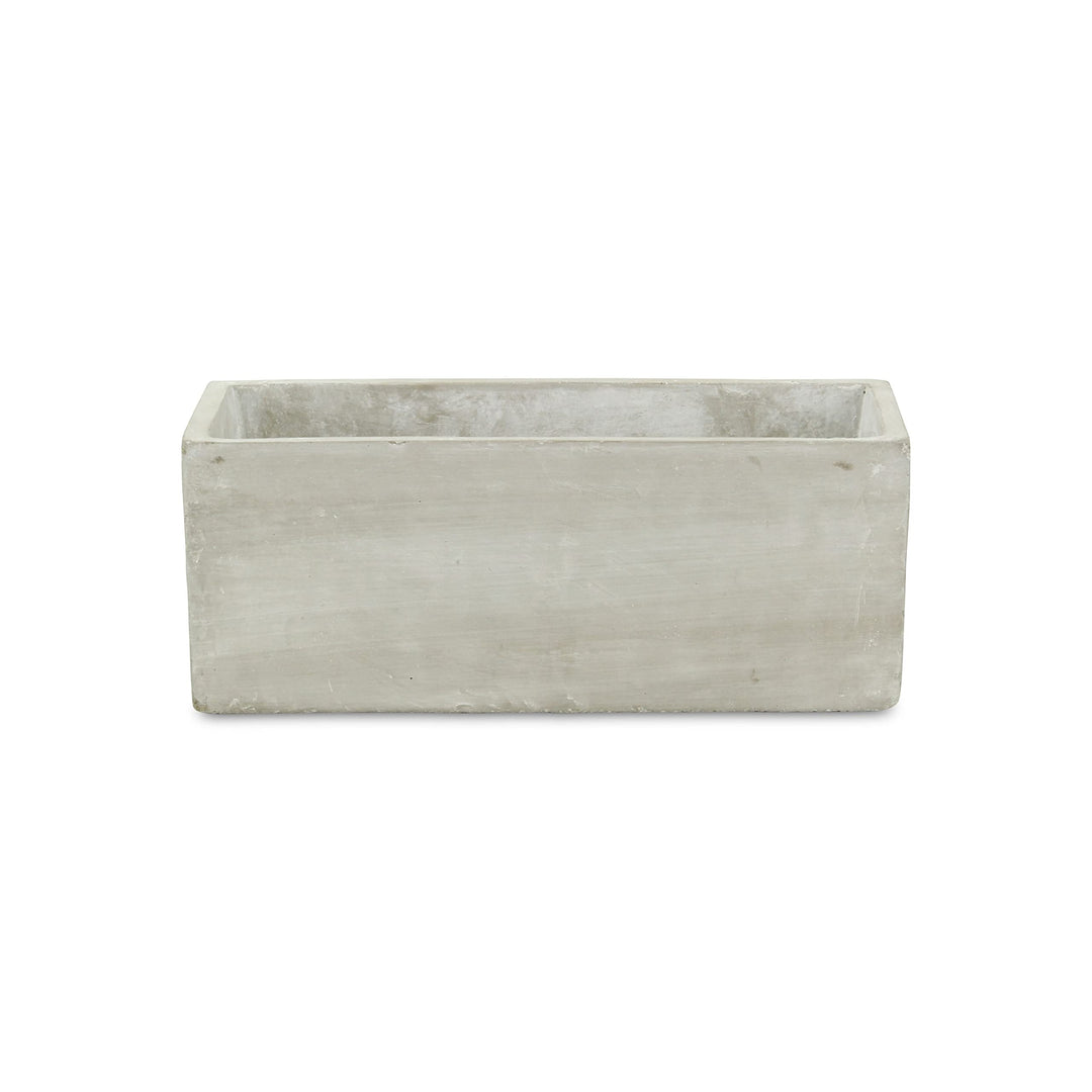 Urbanstone Gray Cement Rectangular Planter Grey Modern Contemporary Handmade - Diamond Home USA