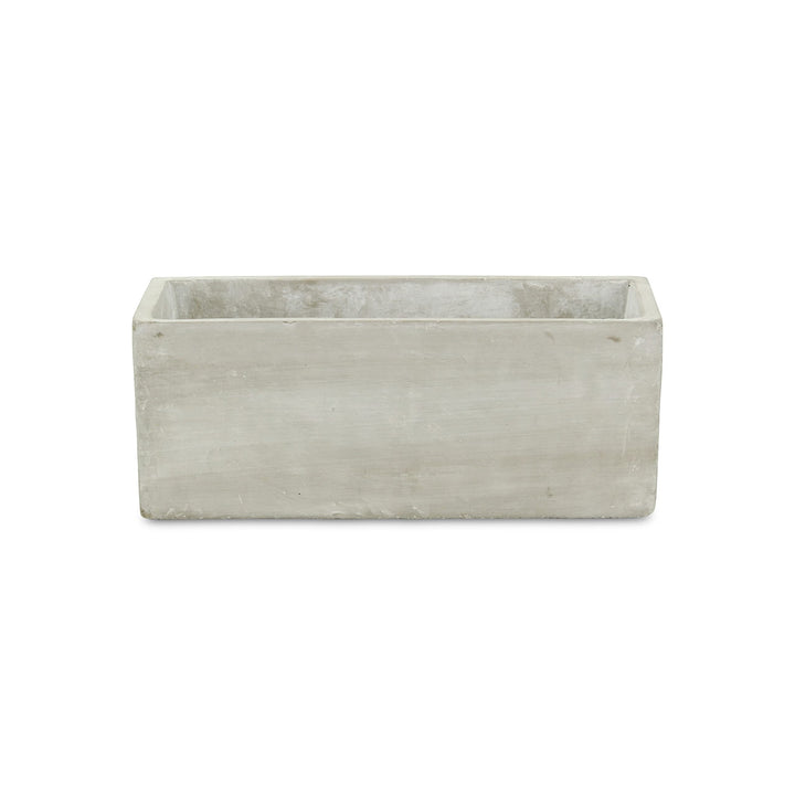 Urbanstone Gray Cement Rectangular Planter Grey Modern Contemporary Handmade - Diamond Home USA