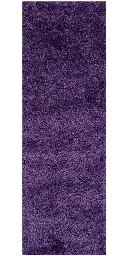SAFAVIEH Milan Shag Collection Runner Rug - 2' x 10' Purple Solid Design