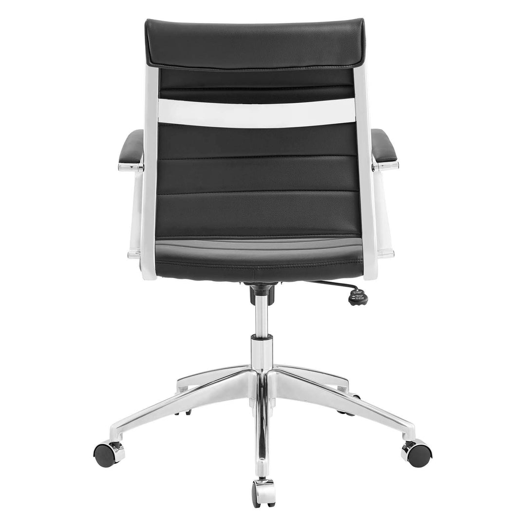 Modway Jive Ribbed Mid Back Office Chair Black - Diamond Home USA