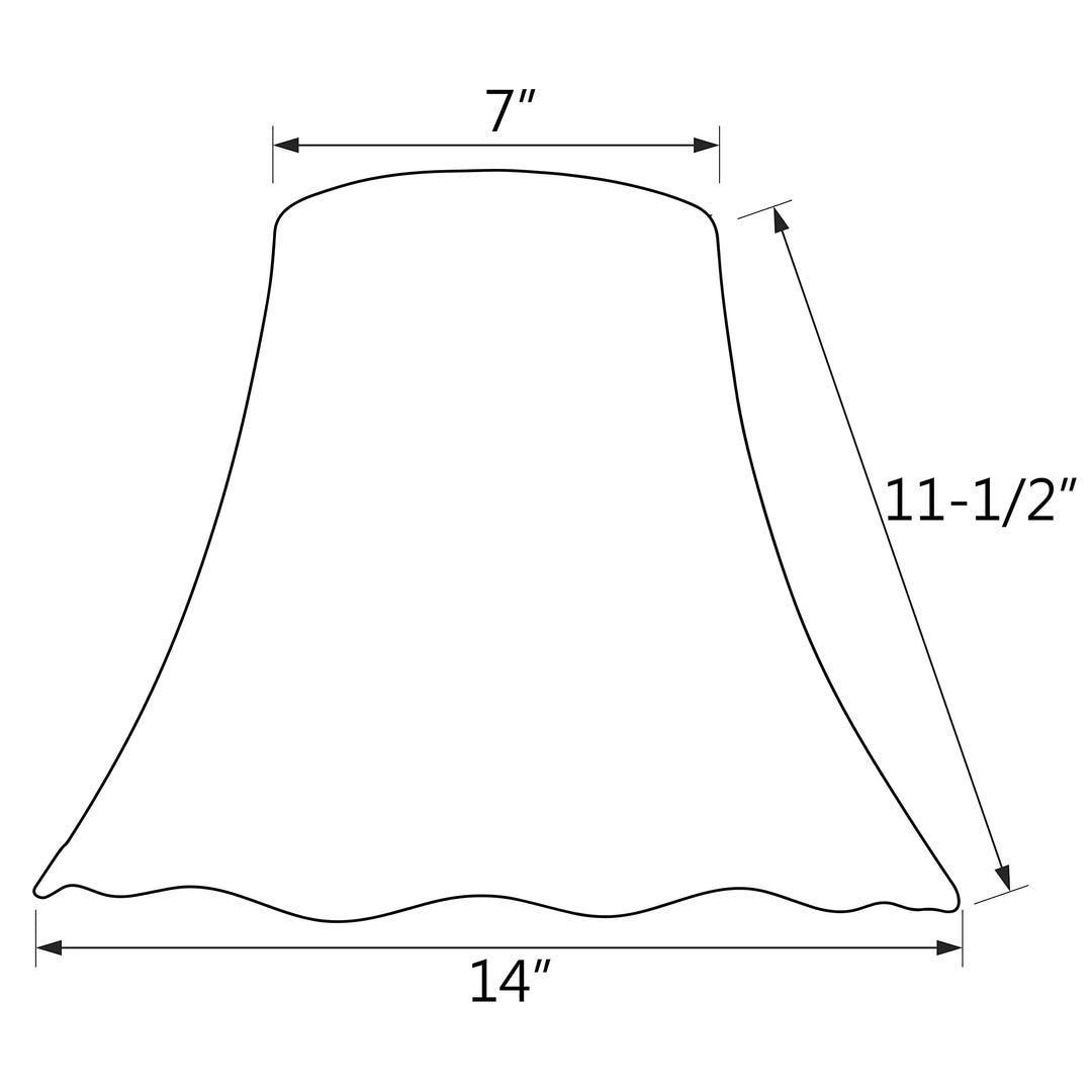 Aspen Creative 30101 Transitional Bell Shape Spider Construction Lamp Shade in - Diamond Home USA