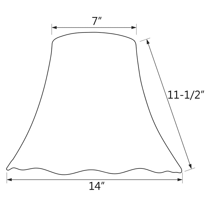 Aspen Creative 30101 Transitional Bell Shape Spider Construction Lamp Shade in - Diamond Home USA