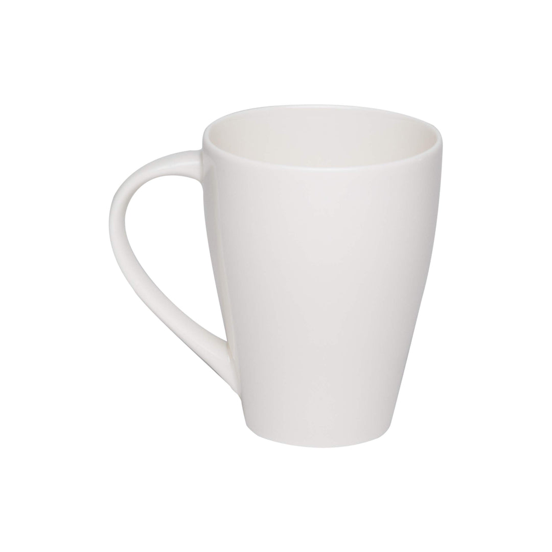 Whisper White Mug 14oz (Set Of 6) Solid Casual Modern Contemporary Round - Diamond Home USA