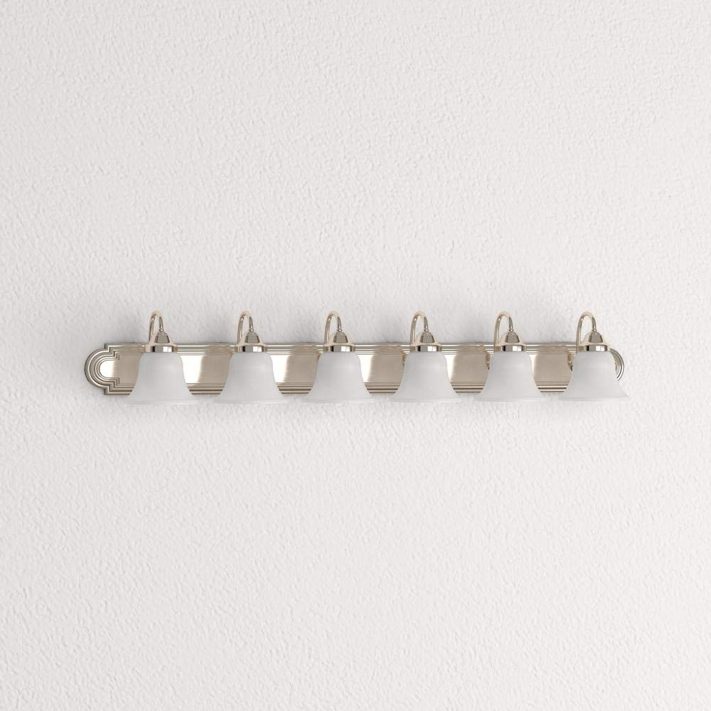 Volume Lighting V1346-33 Vanity Fixture 6-Light 48" Brushed Nickel - Diamond Home USA