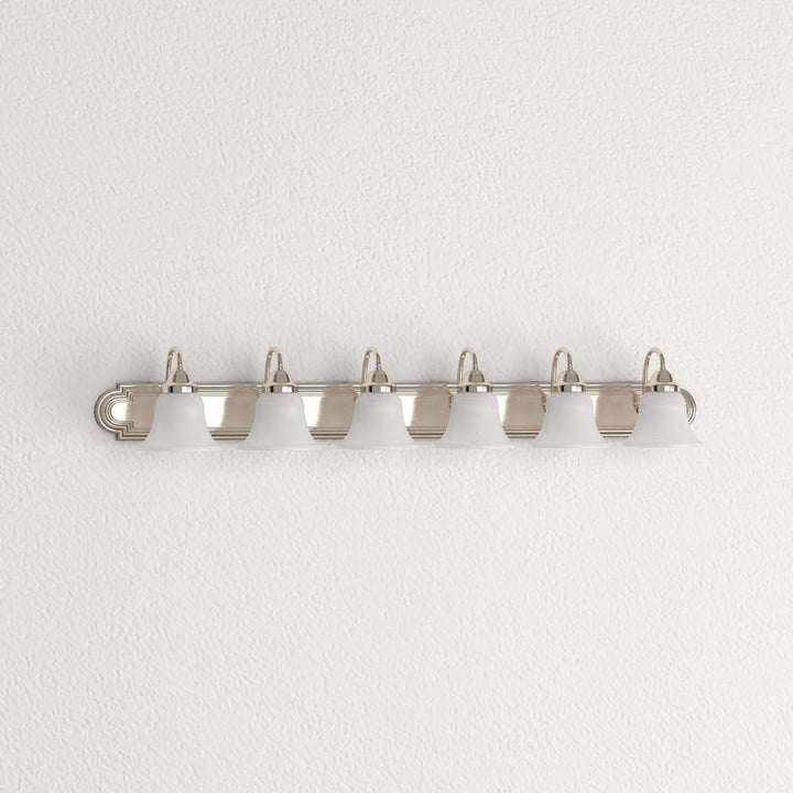 Volume Lighting V1346-33 Vanity Fixture 6-Light 48" Brushed Nickel - Diamond Home USA