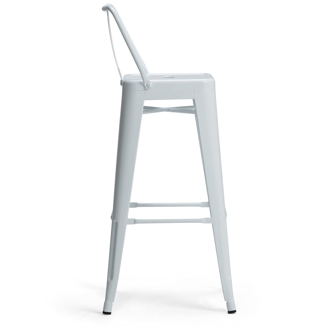 SIMPLIHOME Rayne Metal 30 inch Bar Stool (Set of 2) in White for the Dining Room - Diamond Home USA