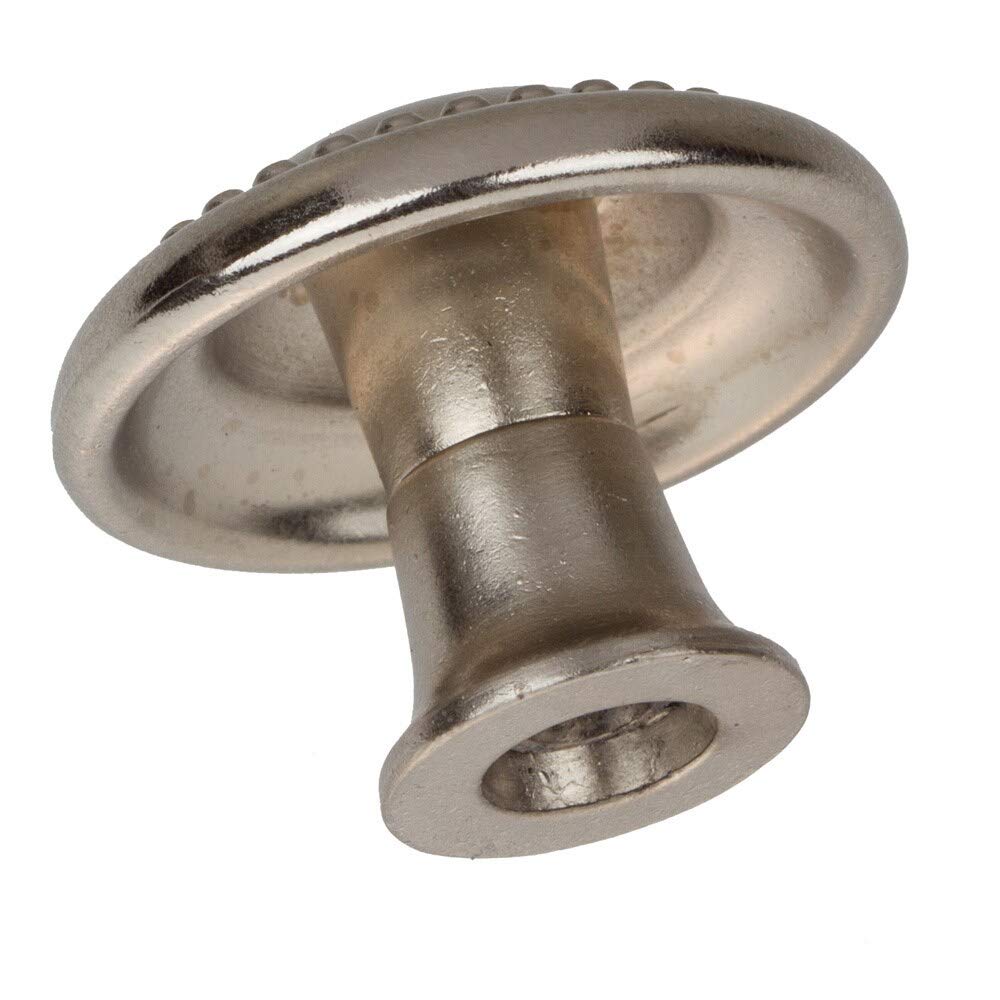 1.25-inch Satin Nickel Round Beaded Cabinet Knobs (Pack of 10) Grey Metal Finish - Diamond Home USA
