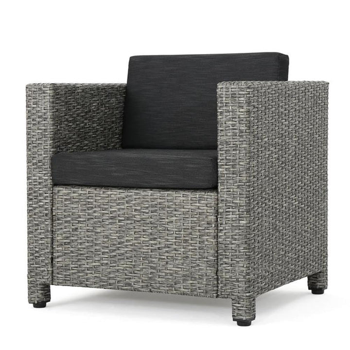 Christopher Knight Home Puerta Outdoor Wicker Club Chair with Water Resistant Dark